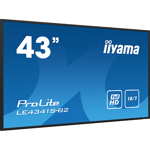 iiyama PROLITE LE4341S-B2 Digital Signage Flachbildschirm 108 cm (42.5") LCD 350 cd/m² Full HD Schwarz 18/7