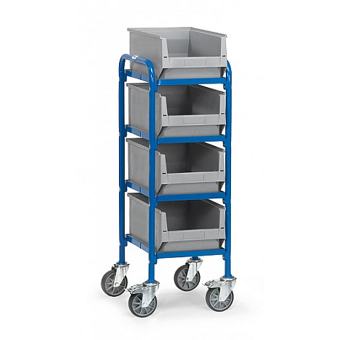 fetra 32921 Servierwagen Stahl Blau, Grau