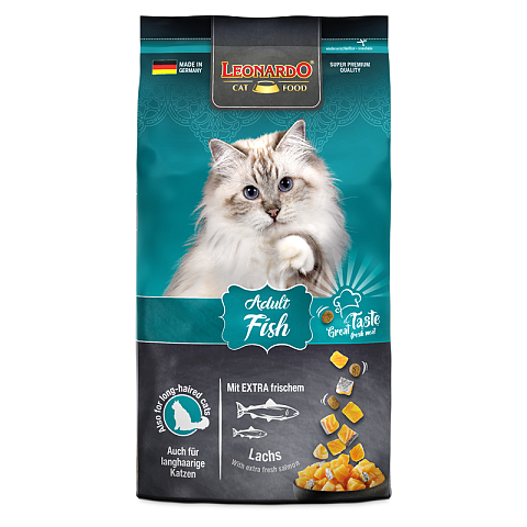 Leonardo Cat Food Adult Fish Katzen-Trockenfutter 1,8 kg Lachs