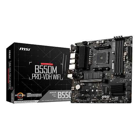 MSI B550M PRO-VDH WIFI Motherboard AMD B550 Sockel AM4 micro ATX
