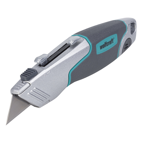 wolfcraft GmbH 4200000 Teppichmesser Blau, Grau, Metallisch Rasierklingenmesser