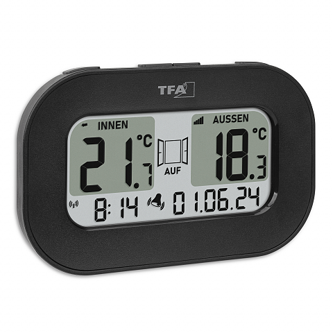 TFA-Dostmann 30.3046.01 Umgebungsthermometer Elektronisches Umgebungsthermometer Drinnen/Draußen Schwarz