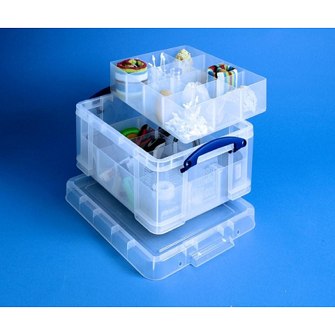Really Useful Boxes 21C+2xDIV Aufbewahrungsbox Rechteckig Polypropylen (PP) Transparent