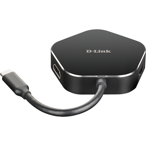 D-Link DUB-M420 laptop-dockingstation & portreplikator Kabelgebunden Thunderbolt 3 Aluminium, Schwarz
