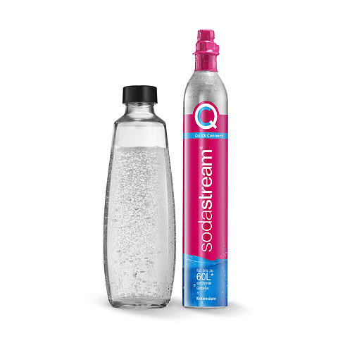 SodaStream Quick Connect Reservezylinder + 1 Glasflasche