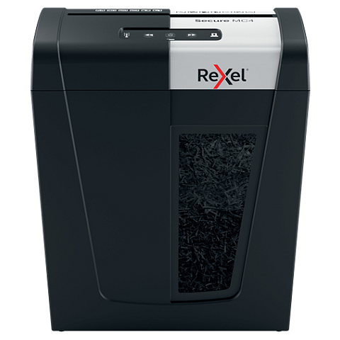 Rexel Secure MC4 Aktenvernichter Mikrogeschnittene Zerkleinerung 60 dB Schwarz, Silber