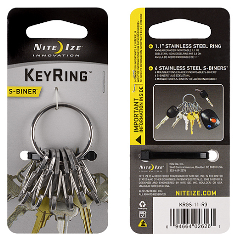 Nite Ize KeyRing Schlüsselkarabinerhaken Edelstahl