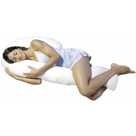 Mediashopping Dreamolino Swan Pillow Schlange 190 x 440 cm Weiß