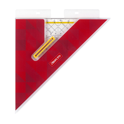 Aristo AR17679B Lineal Winkelanschlagslineal 250 mm Kunststoff Transparent, Gelb 1 Stück(e)