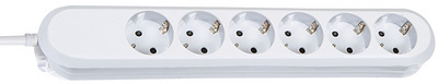 Bachmann SMART 6x Schuko H05VV-F 3G 1.50mm² 16A/3680W 5m Verlängerungskabel 6 AC-Ausgänge Weiß