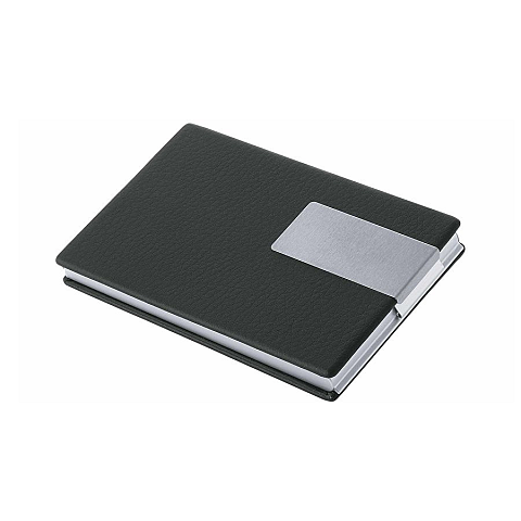 Wedo 205 6601 Visitenkartenhalter Aluminium, PVC Schwarz, Silber
