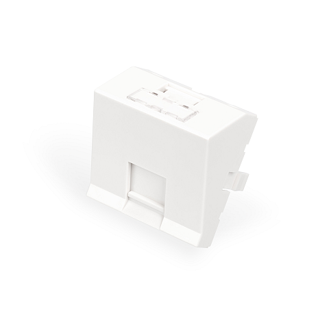 Digitus Frontplatte, 1-Port, 45 x 45 mm, abgewinkelt, für Rahmen DN-93802-5-SH