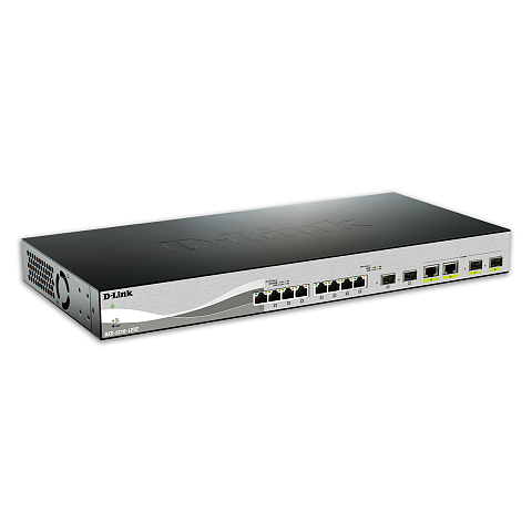 D-Link DXS-1210-12TC/E Netzwerk-Switch Managed L2 10G Ethernet (100/1000/10000) 1U Schwarz, Silber