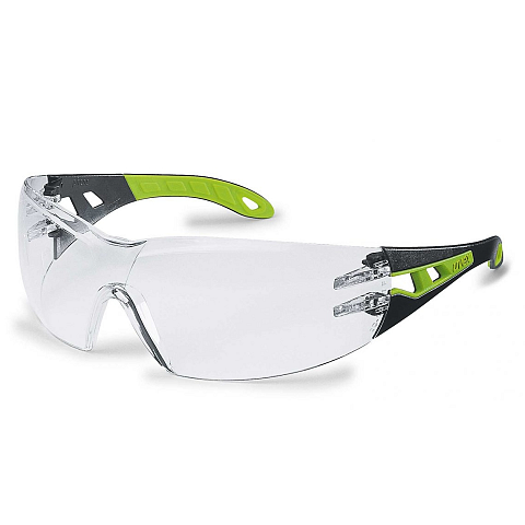 Uvex pheos Schutzbrille Polyoxymethylen (POM), Thermoplastisches Elastomer (TPE) Schwarz, Grün