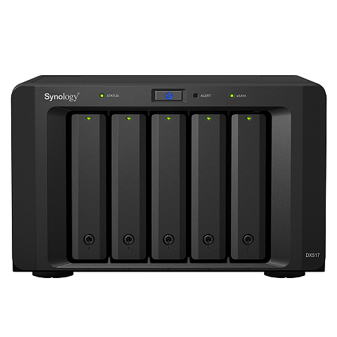 Synology DX517 Disk-Array 0 TB Desktop Schwarz