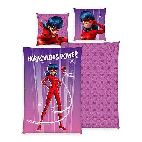 HERDING Miraculous Bettwäsche-Set ‘Power’ – 135×200 cm, Linon