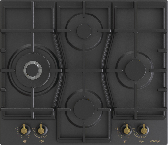 Gorenje GW6D42CLB Kochfeld Schwarz Integriert 60 cm Gaskochfeld 4 Zone(n)