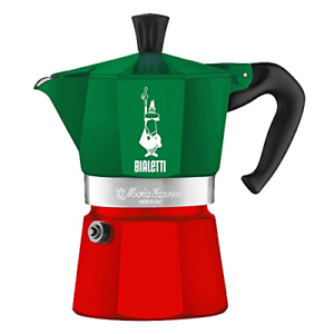 Bialetti 0005322 Manuelle Kaffeemaschine Mokka-Kanne 0,13 l Grün, Rot