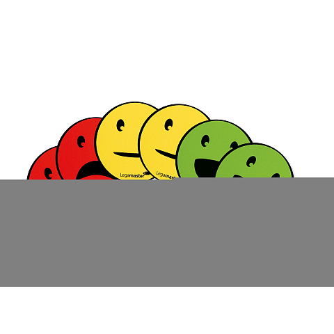 Legamaster magnetisches Symbol emoticon sortiert 50mm 6St
