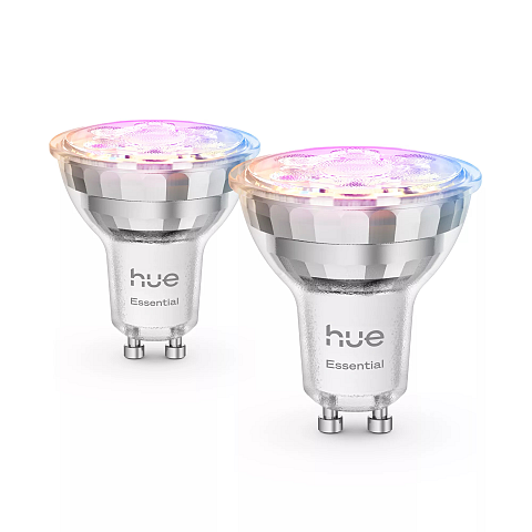 Philips Hue White and Color ambiance Essential GU10 – Smarter Spot – 345 lm – 4,7 W – 2er-Pack