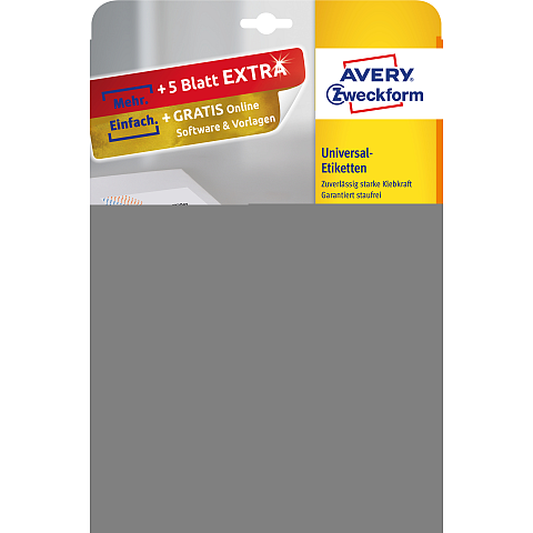 Avery Universal-Etiketten, weiß, 70 x 36 mm, permanent
