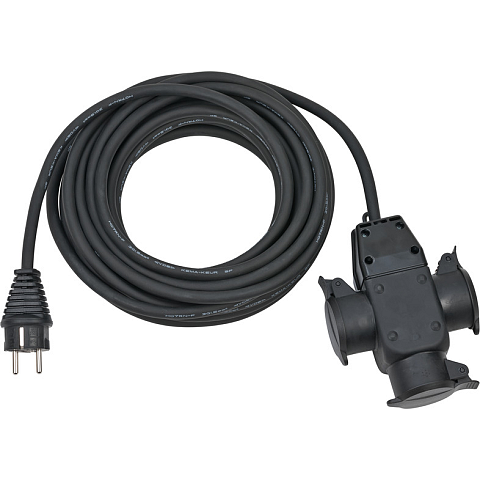 Brennenstuhl 1167810301 Verlängerungskabel 10 m 3 AC-Ausgänge Draußen Schwarz