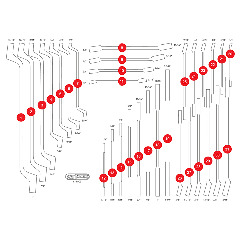 KS Tools 811.0031-97 Werkzeugkoffer-Zubehör