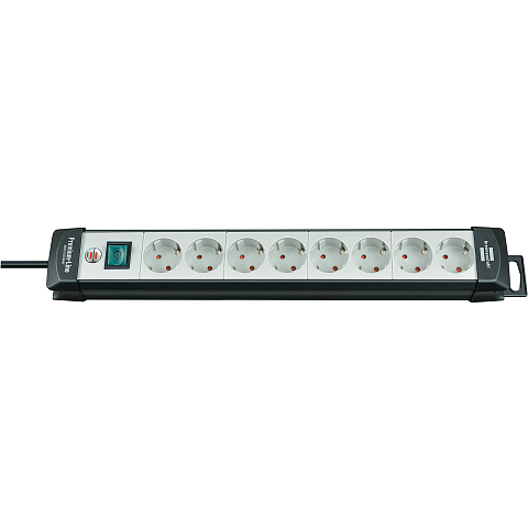 Brennenstuhl 1951580100 Verlängerungskabel 3 m 8 AC-Ausgänge Schwarz, Grau