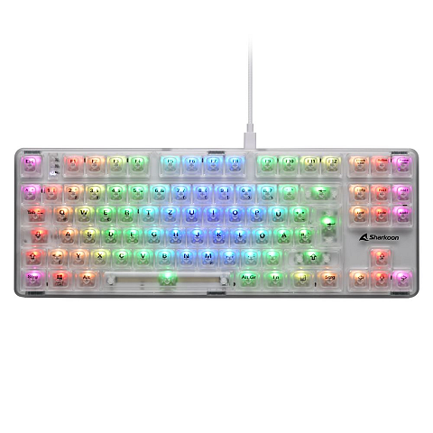 Sharkoon 4044951040131 Tastatur Gaming USB QWERTZ Deutsch Weiß