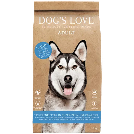 Dog's Love DDA02000SA Hunde-Trockenfutter 2 kg Adult Lachs