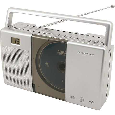 Soundmaster RCD1185 Tragbares Stereosystem Digital FM Grau