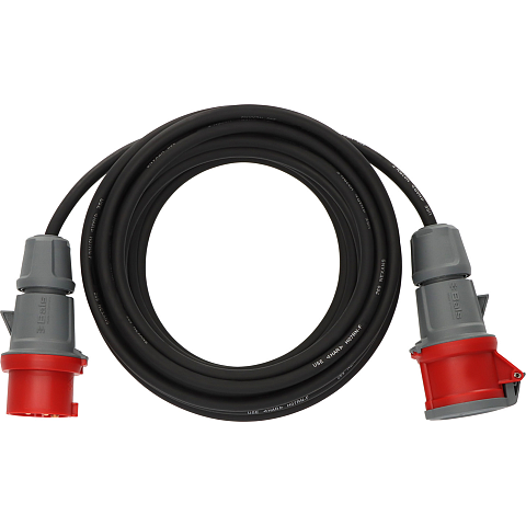 Brennenstuhl 4007123005796 Verlängerungskabel 10 m 1 AC-Ausgänge Draußen Schwarz, Rot