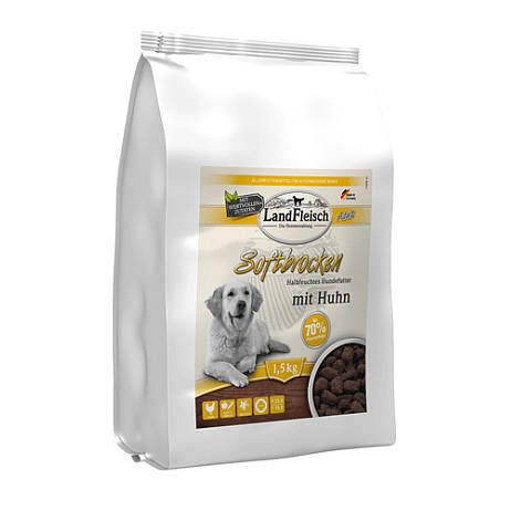 Landfleisch Dog Softbrocken Mit Huhn 1,5kg