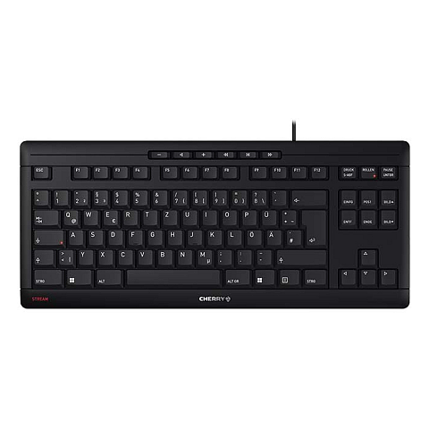 CHERRY STREAM KEYBOARD TKL Tastatur Universal USB QWERTZ Deutsch Schwarz