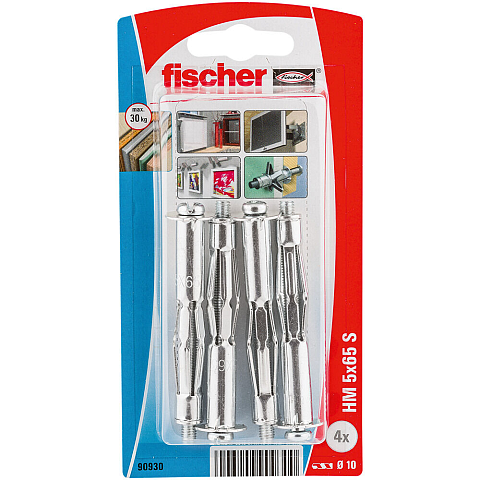 Fischer 90930 Schraubanker/Dübel 4 Stück(e) Hohlwandanker (Molly) 65 mm
