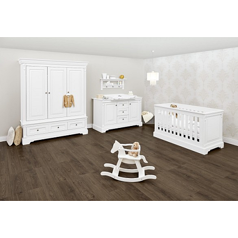 Pinolino Kinderträume 103467XG Babybett Holz Weiß