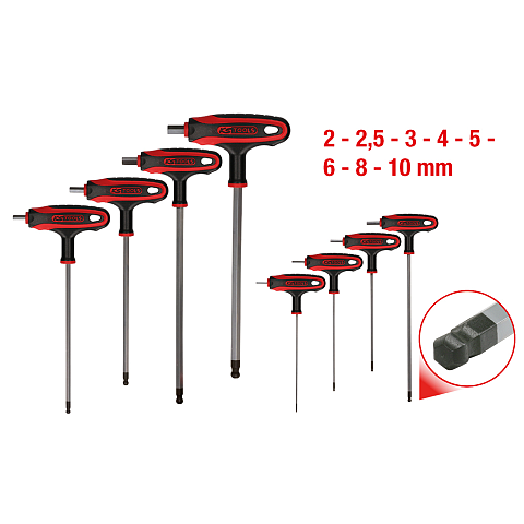 KS Tools 151.8155 Sechskantschlüssel T-Griff-Inbusschlüsselsatz 8 Stück(e)