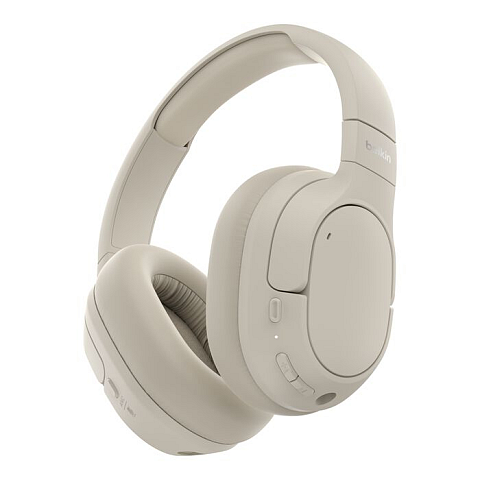 Belkin AUD008HQSA Kopfhörer & Headset Kabellos Kopfband Anrufe/Musik USB Typ-C Bluetooth Sand