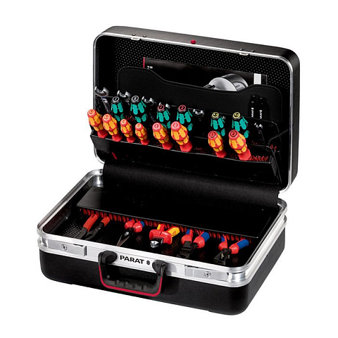Parat 581000171 Werkzeugkoffer Schwarz Aluminium, Kunststoff