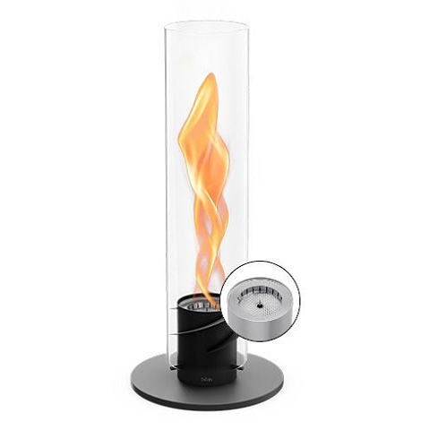 höfats SPIN 900 Drinnen/Draußen Tragbare Feuerstelle Bio-Ethanol Schwarz, Transparent