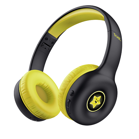 Trust Nouna Kopfhörer Verkabelt & Kabellos Kopfband Anrufe/Musik USB Typ-C Bluetooth Schwarz, Gelb
