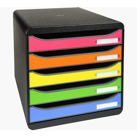 Exacompta 309798D Büro-Schubladenschrank Schwarz