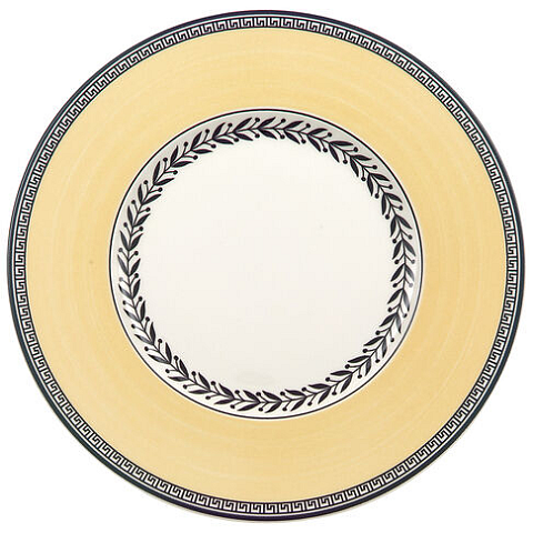 Villeroy & Boch Audun Fleur Bread & butter plate Brot- & Butterplatte Rund Porzellan Grau, Gelb 1 Stück(e)