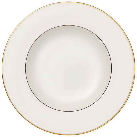 Villeroy & Boch Anmut Gold Suppenteller Rund Porzellan Gold, Weiß 1 Stück(e)
