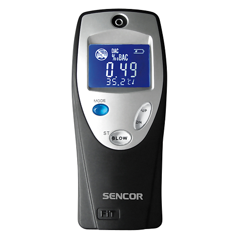 Sencor SCA BA02 Alkohol-Tester 0,2 - 1,5% 0,2% Schwarz, Silber