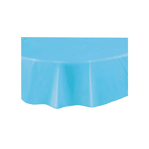Unique Party 50383 Einweg-Tischdecke Rund Kunststoff Blau