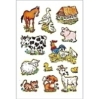HERMA DECOR stickers farm animals 3 sheets selbstklebendes Etikett