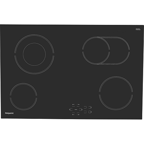 Hotpoint HR 724 B H Schwarz Integriert 77 cm Keramik 4 Zone(n)