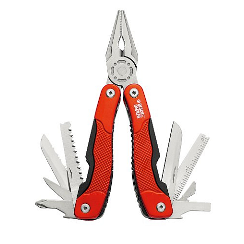 Black & Decker BDHT0-28110 Multi-Tool-Zange 12 Werkzeug Schwarz, Rot, Edelstahl