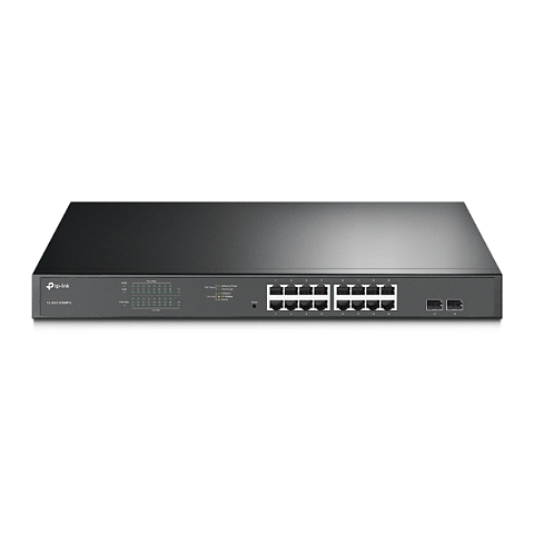 TP-Link 16-Port-Gigabit-Easy-Smart-PoE+-Switch mit 2 SFP-Slots